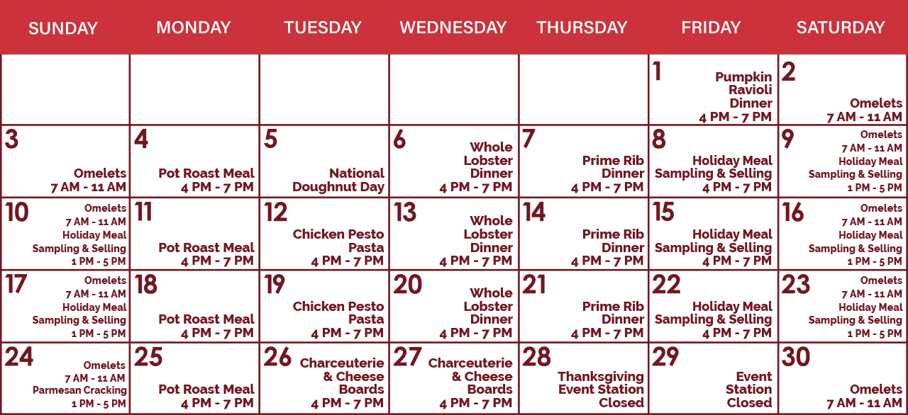 November Calendar
