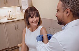 Vaccines.  Available 7 days a week with evening hours.