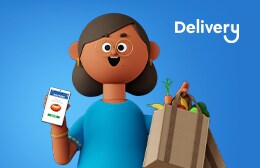 Start a Delivery Order.  Shop your top items and personalized recommendations.