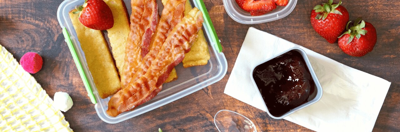 Breakfast - Toast and bacon
