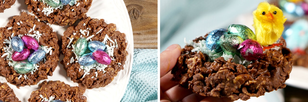 No Bake Birds Nest Cookies