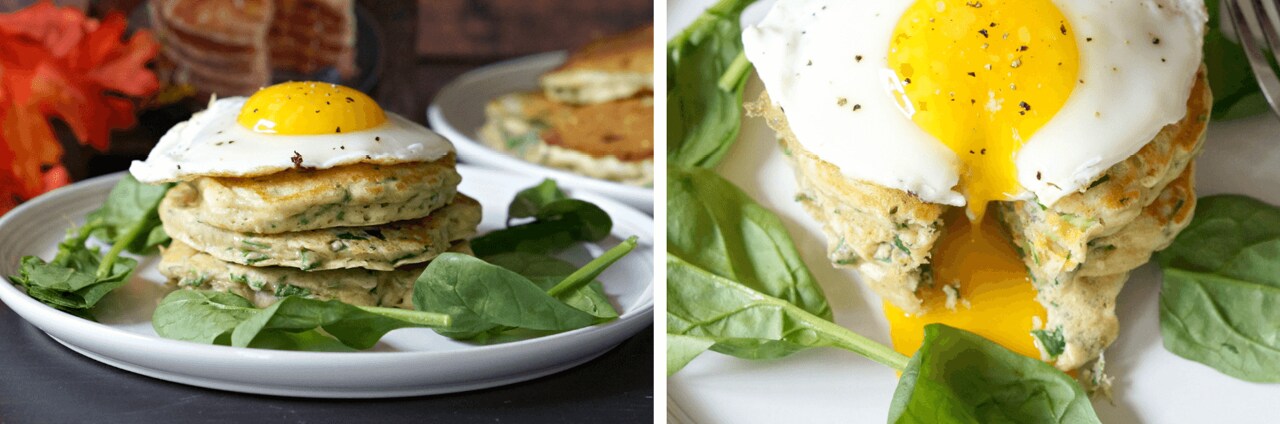 Spinach and Feta Griddle Cakes