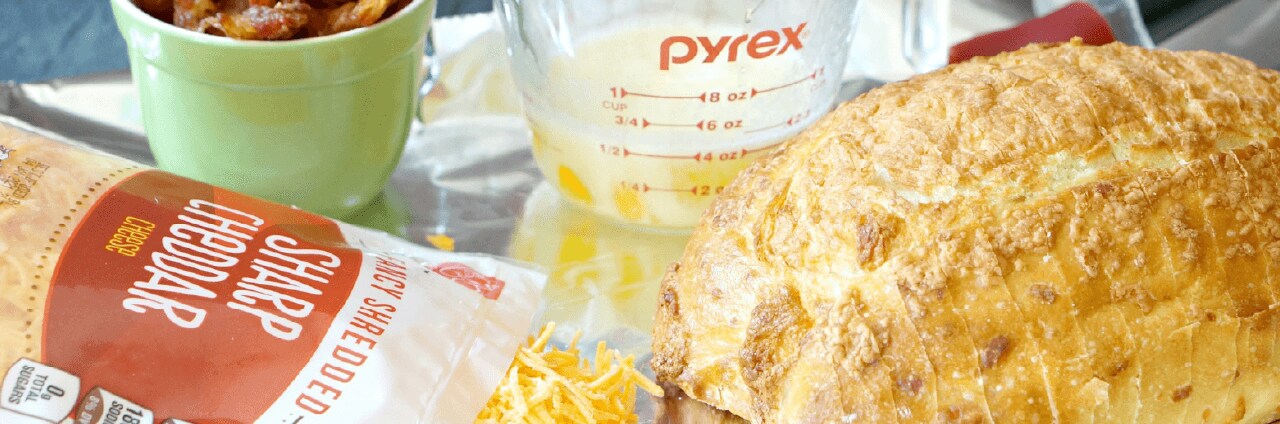 Cheddar Bacon Hasselback Bread Cheddar Bacon Hasselback Bread