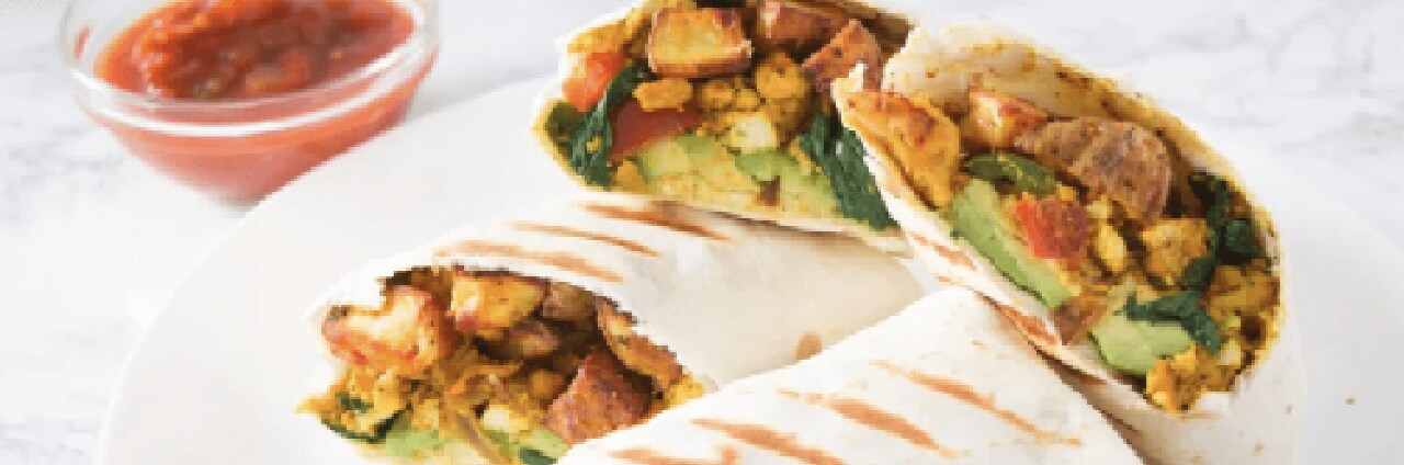 Scrambled Tofu & Potato Breakfast Wrap Scrambled Tofu & Potato Breakfast Wrap