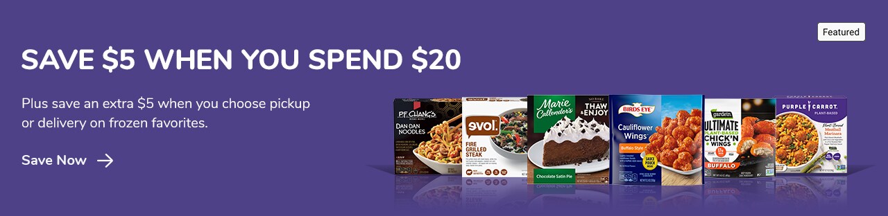 Save $5 when you Spend $20