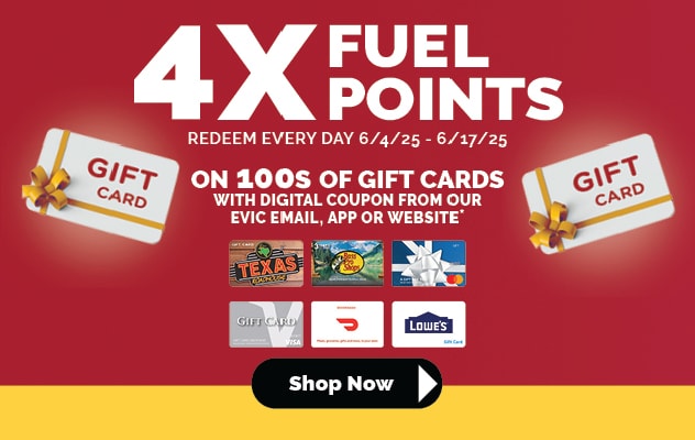 Earn 4X on Gift Cards