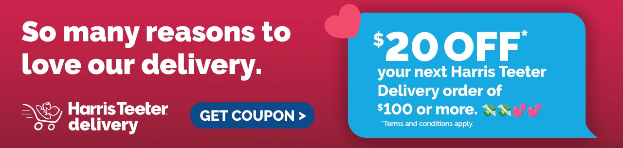 $20 off when you spend $100 on HT Delivery 