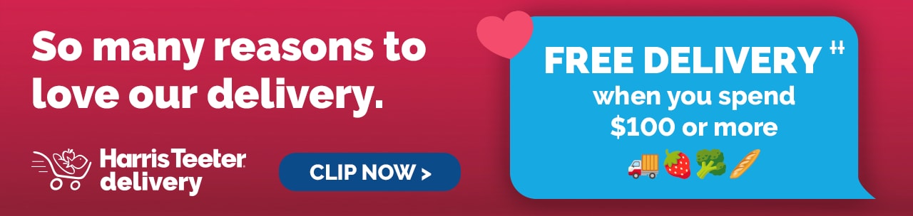 Free delivery when you spend $100 or more on HT Delivery! 