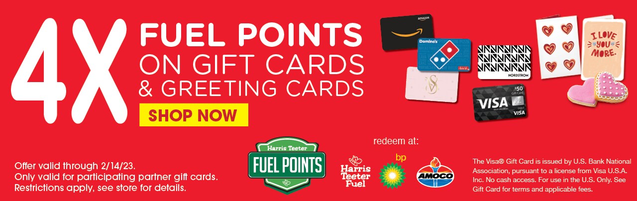 4X Fuel Points on Gift Cards & Greeting Cards
